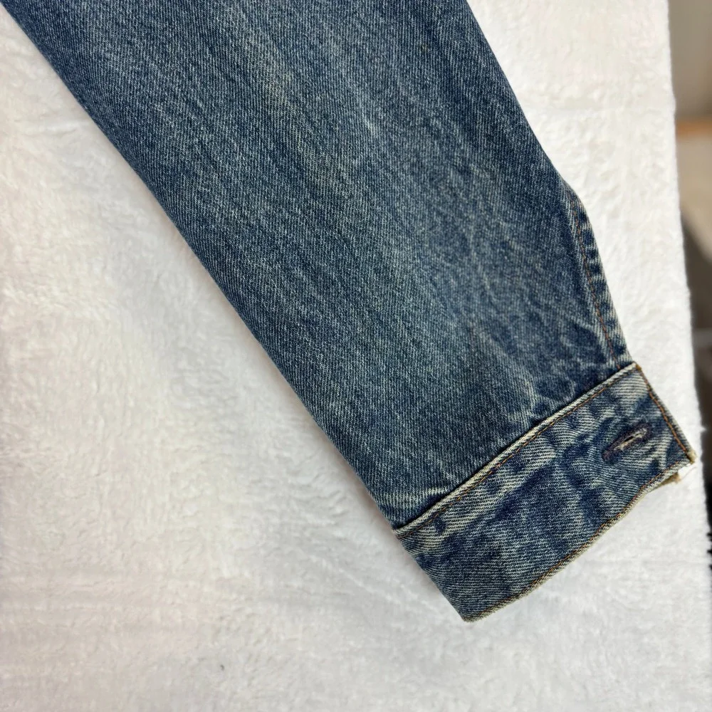 Levi's 71506‎ 0216 Vintage Trucker Jacket Men's 40 Made in Canada Denim Distress